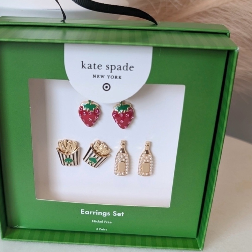 Kate Spade Package of 3 Pairs of Earrings Set - NEW